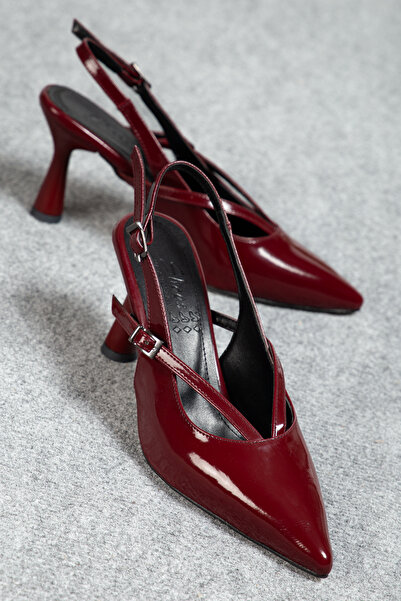 Mc vay Shoes Siole Open Back Medium Support V Detailed Thin Toe Stiletto