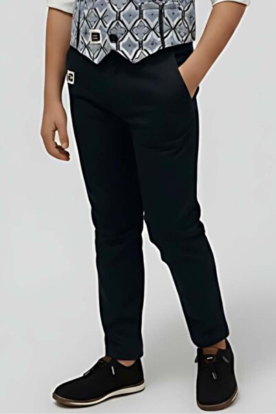 Alesaei-mondo tondo (Stylish black boys' trousers with a comfortable, modern ...