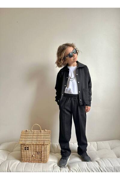 ARBİ kids Costum elegant de sărbătoare pentru băieți, cu jachetă cu nasturi ș...