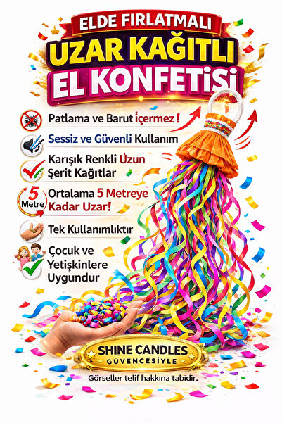 ABAS El konfetisi, temizlik derdi yok. En güzel anlarınıza renk katan bir ürün