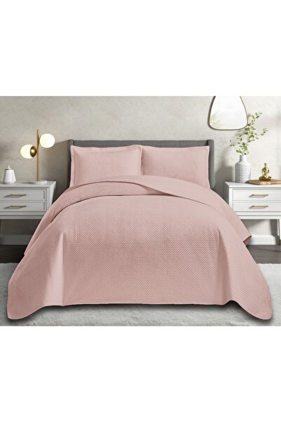 Çapa Home Ultra Soft Nubuk Kadife Çift Kişilik Yatak Örtüsü Pudra