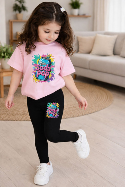 CACTUS COLLECTION Soda Pop Printed Top and Bottom Set T-Shirt Leggings