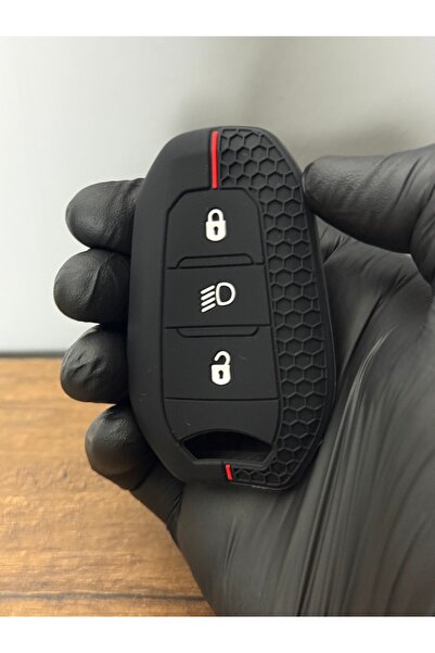 Luxe Aksesuarr غطاء حماية لمفتاح التحكم بنمط خلية النحل لسيارات بيجو 208-508-...