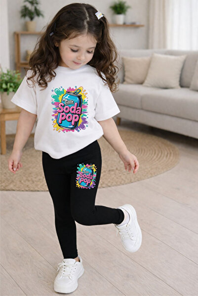 CACTUS COLLECTION Set de tricou și colanți cu imprimeu SODA POP