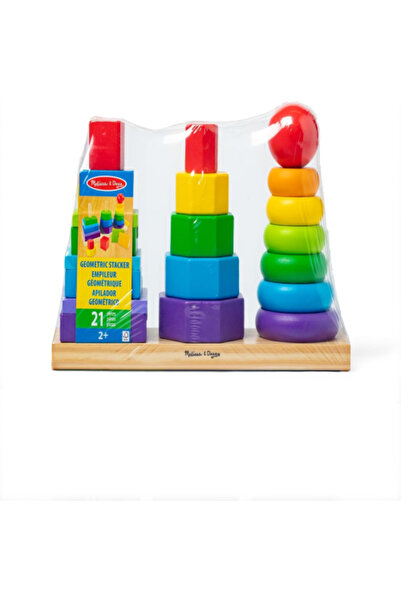 Melissa & Doug Geometric Stacker Wooden Educational Toy