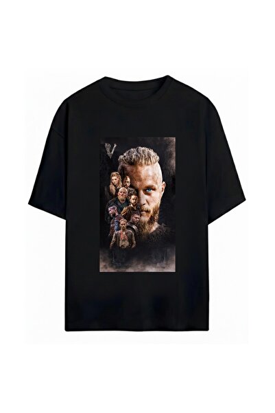 SVART WEAR تي شيرت فيكتينغز مطبوع للجنسين مقاس كبير مصنوع من القطن بنسبة 100%