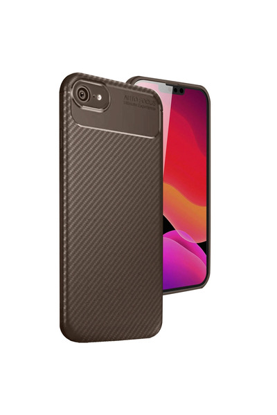 eco port iPhone 16E Case Auto Focus Carbon Cover - Brown