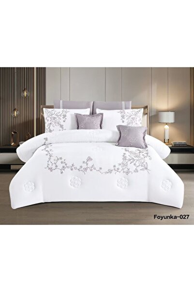 Asia Soft Summer Embroidered Double Bridal Bedspread Set - 8 Pieces - Summer ...