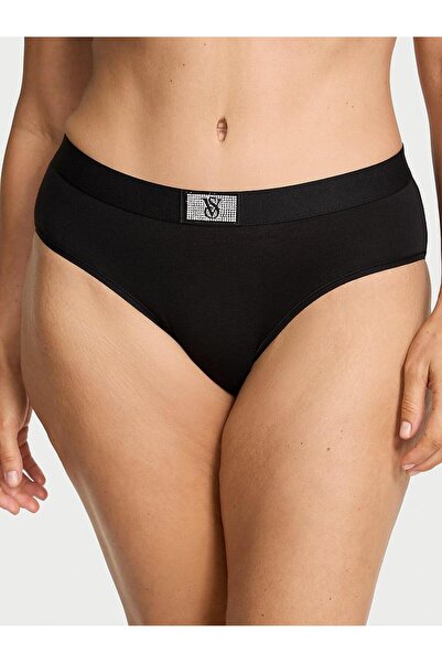 Victoria's Secret Sparkly Logo Cotton Hiphugger Panties