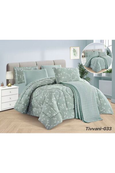 Asia Luxurious summer bridal Double bedspread + 2 comforters - 7-piece set - ...