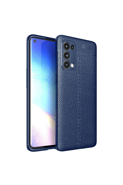 eco port غطاء اوبو رينو 5 برو للتركيز التلقائي - أزرق داكن