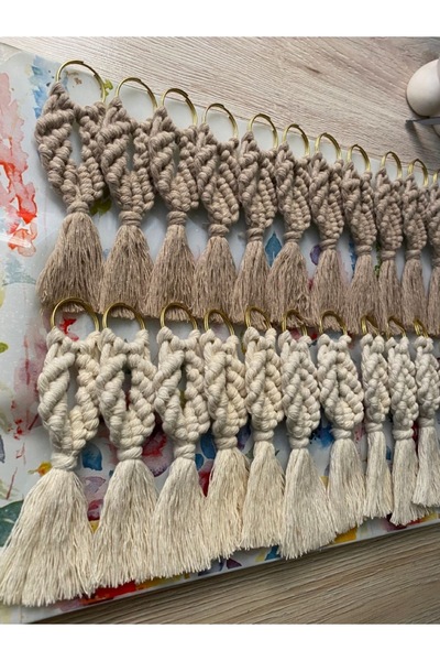 Larmina Decoration 20 τεμάχια μπρελόκ μακραμέ από κοχύλια θάλασσας