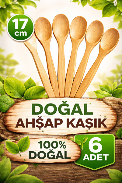 KEA Doğal Ahşap Reçel Kaşığı 17 cm – Mini Ahşap Kaşık Şeker, Baharat ve Kahva...