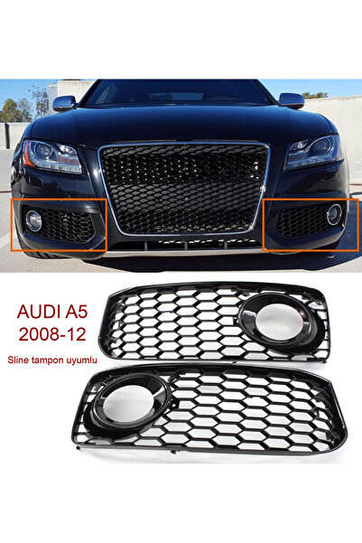 GCP German Car Parts Audi A5 Sline Tampon Sis Izgarası - A5 B8 Bal Peteği Sis...