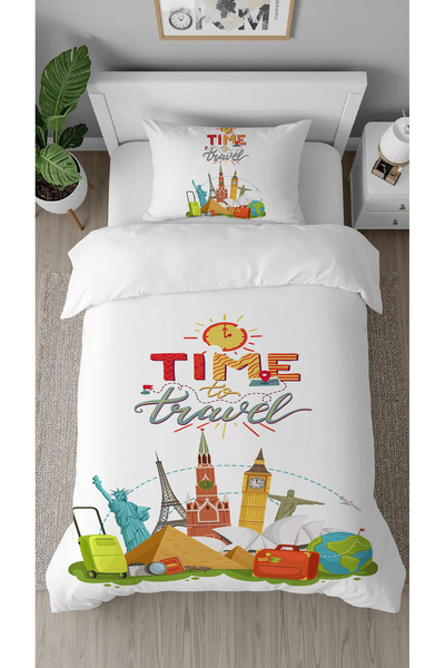 GREENDECOR World Travel Cities Patterned Design Digital Printed Special Desig...