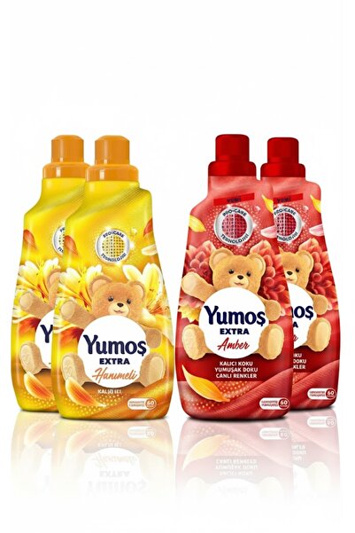 Yumoş Extra Konsantre Çamaşır Yumuşatıcısı 2xHanımeli 2xAmber