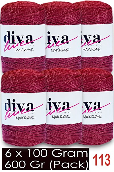 Diva İplik 1,5 mm - 600 gr - Poliester Makrame Torba Supla žica (paket od 6) ...