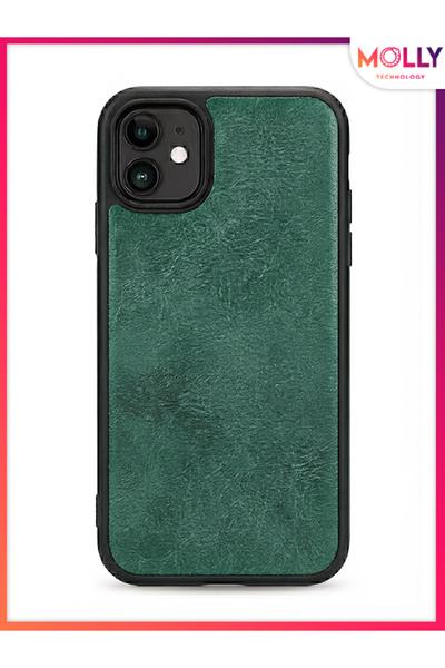 Molly Forest Monarch Elite Leather Texture Silicone Case for iPhone 11