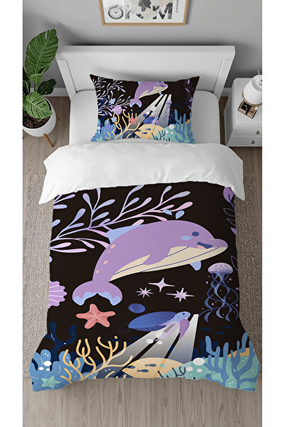 GREENDECOR Dolphin and Starfish Patterned Digital Printed Special Design Chil...