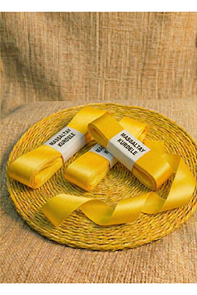 Massaltay Panglică de satin luxoasă, cu două fețe, 4 cm, 10 metri, panglică d...