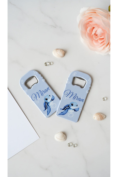 UViolets Kişiye Özel Deniz Kaplumbağası Magnet Açacak Bebek Mevlüt Doğum Sünn...