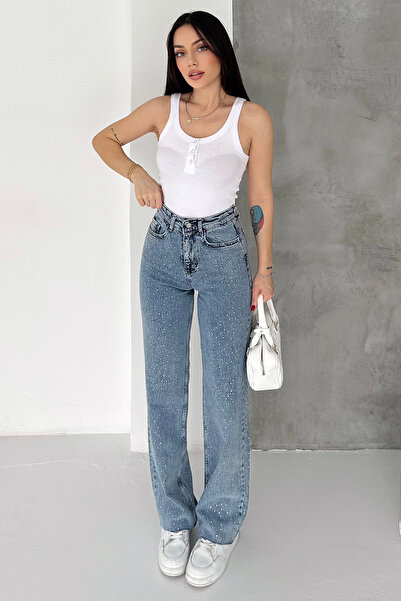 Noa&Noa High Waist Stone Pants – Blue Ease