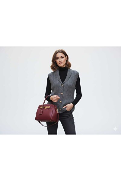 mamizya Hair Braided Button Detail Tricoted Women's Stylish Vest