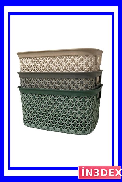 İN3DEX Organizing Plastic Basket with 3 Liter Capacity