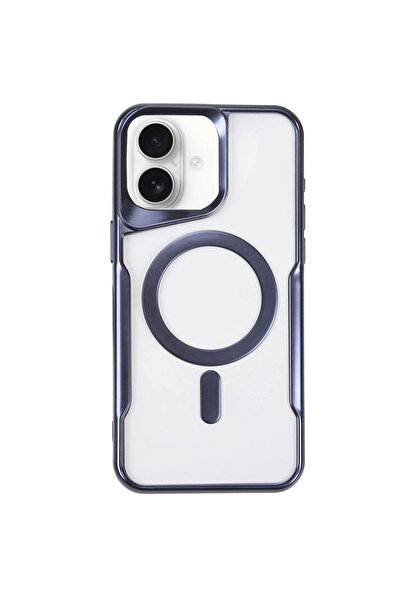 eco port غطاء حماية سيليكون ماج سيف لهاتف آيفون 16 بلس - أزرق داكن