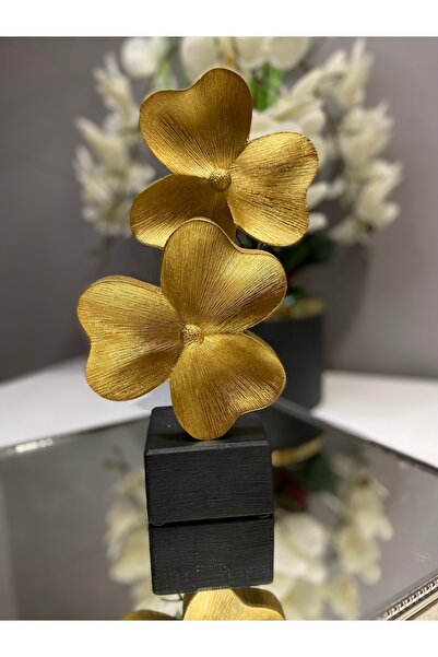 İnci line souvenırs İkili Yonca Dekoratif Biblo Modern Salon Aksesuarı Ağır v...