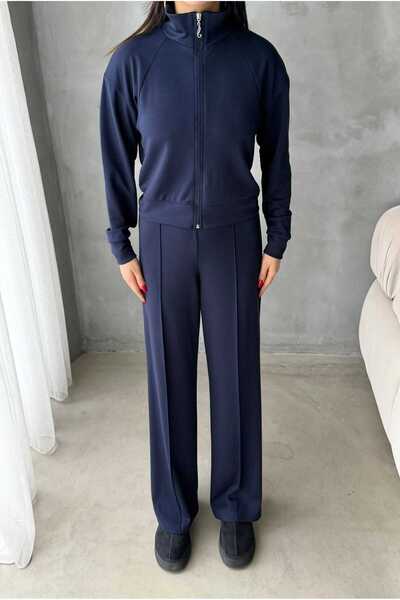 Makarina Women's Modal Fabric Cardigan Track Suit Set