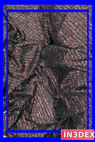 İN3DEX قماش فستان سهرة مزين بالترتر واللحية، خيارات الألوان: أسود، أحمر كلاريت