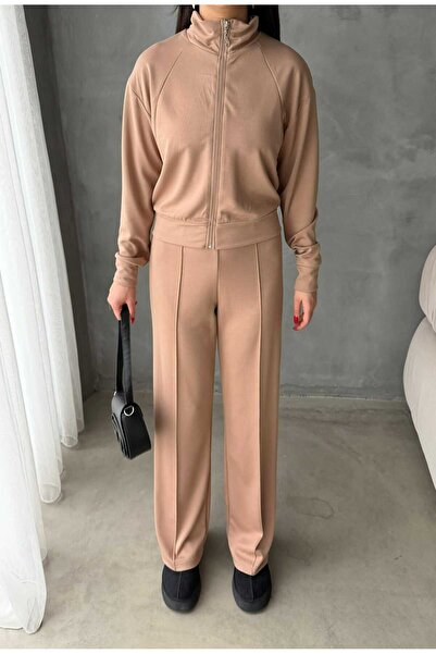 Makarina Women's Modal Fabric Cardigan Track Suit Set