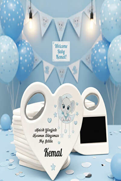 levon tekstil Yeni doğan Bebek Doğum günü İçin Kişiye Özel Açacak Magnet (20a...