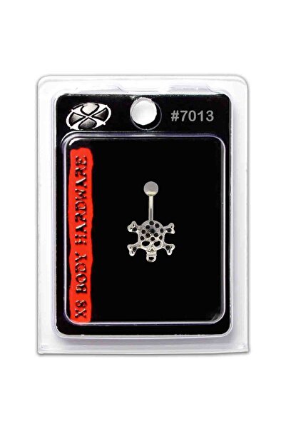 X8 BODY HARDWARE USA S. Steel 316L Black Skull/Cross