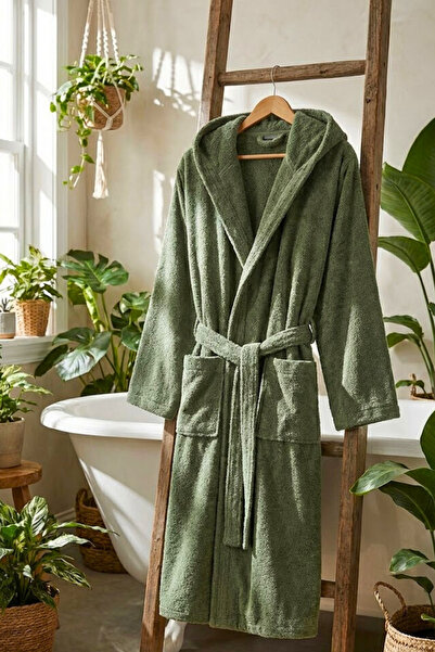 Valmia Home Ultra Large 100% Cotton Hooded Luxury Bathrobe - Available in Kin...
