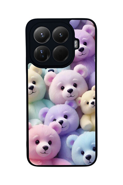 Aksel Kılıf غطاء حماية متوافق مع Mi 15 T Pro 5G، مطبوع، أسود غير لامع، سيليكو...