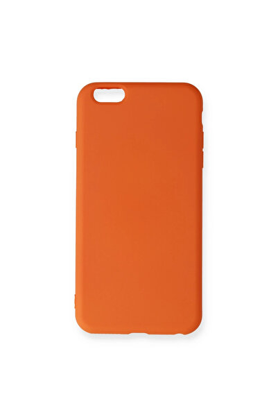 eco port جراب آيفون 6 بلس سيليكون مخملي نانو من الداخل - برتقالي