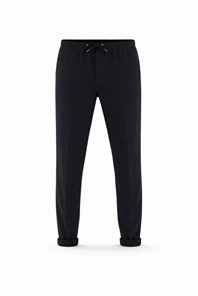 Karatopak Men's Regular Fit Trousers with Elastic Waist and Lycra Cuffs