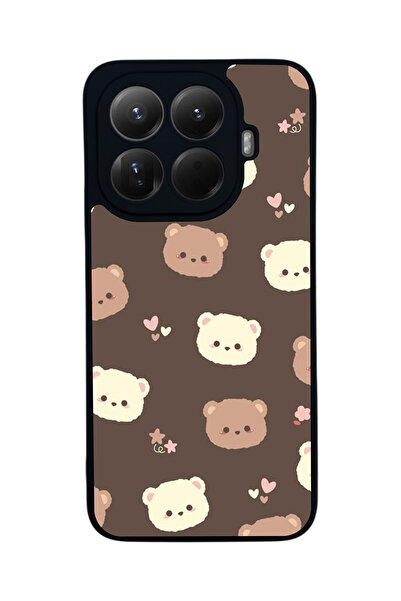 Aksel Kılıf غطاء حماية متوافق مع Mi 15 T Pro 5G، مطبوع، أسود غير لامع، سيليكو...