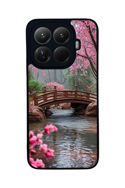 Aksel Kılıf Mi 15 t Pro 5g Compatible Printed, Matte Black, Soft Silicone, Pr...