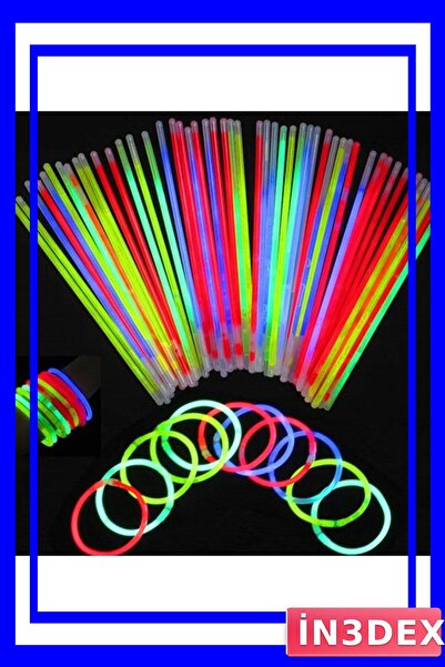 İN3DEX Glow-In-The-Dark Bracelet Sticks 50 Pieces