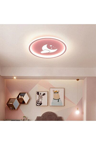 CASA LEGGERA 40 çap Minimalist Çocuk Odası LED Tavan Lambası – Ay Bulut Tasarım