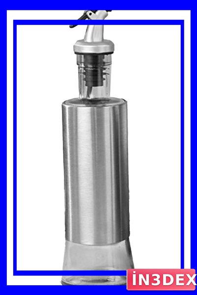 İN3DEX زجاجة زيت من البوروسيليكات والفولاذ المقاوم للصدأ