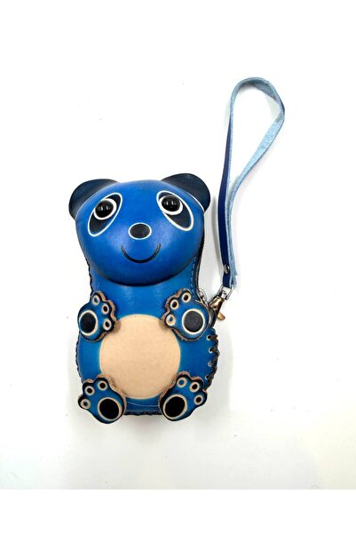 MD Moda Accessories Handmade Leather Keychain with Panda Figure / Mini Zipper...
