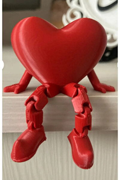 çt çeçem ticaret تمثال قلب جالس - تماثيل العشاق مع أرجل متأرجحة، زينة تزيينية...