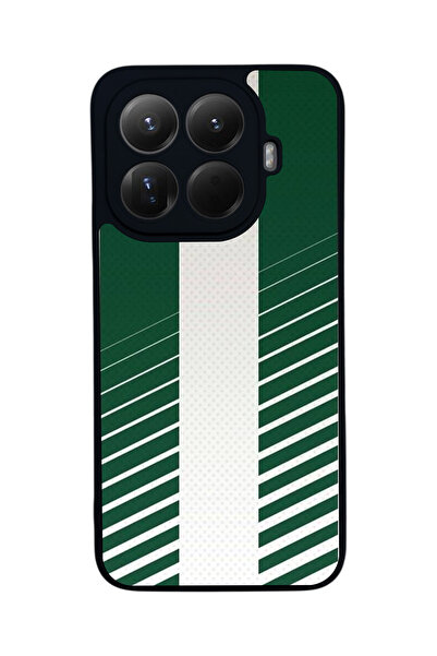 Aksel Kılıf غطاء حماية متوافق مع Mi 15 T Pro 5G، مطبوع، أسود غير لامع، سيليكو...