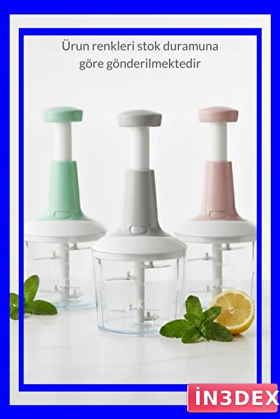 İN3DEX Manual Vegetable Chopper 1 Liter Capacity Kitchen Tool