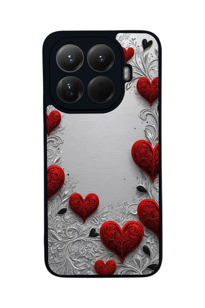 Aksel Kılıf غطاء حماية متوافق مع Mi 15 T Pro 5G، مطبوع، أسود غير لامع، سيليكو...