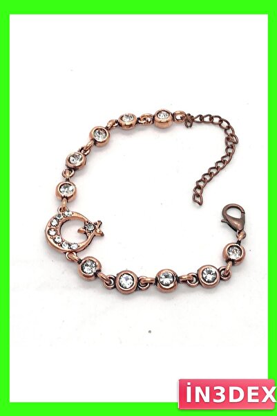 İN3DEX Adjustable Copper Color Moon Star Pattern Bracelet